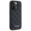 Karl Lagerfeld KLHMP15LPKHPORPK iPhone15 Pro 6.1 hardcase czarny/black Leather Monogram Metal Logo MagSafe